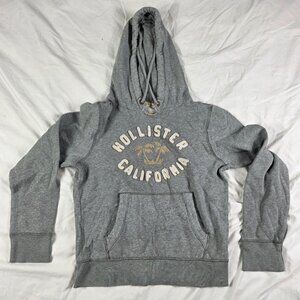 Hollister California Mens Medium Gray Hooded Sweatshirt Pullover Casual Winter